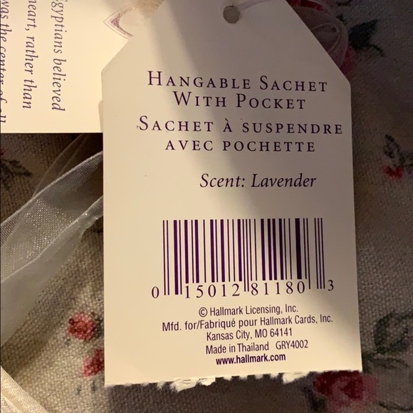 Hallmark“Cherish”Lavender Scented Sachet w/pocket - Picture 3 of 7